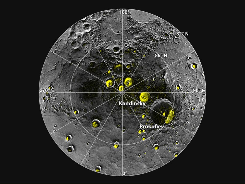 Wassereis auf Merkur